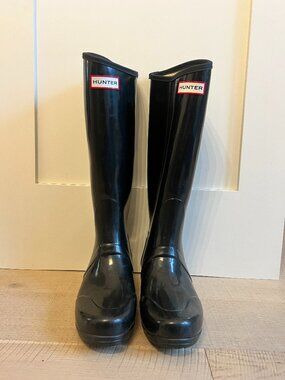 Hunter Regent Equestrian Style Rain Boots Rare - Size 7